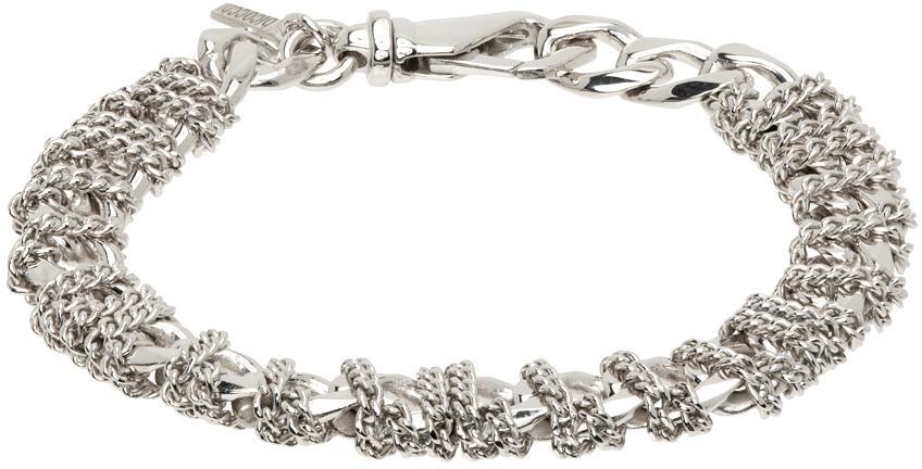 Silver Small Entwined Chain Bracelet Product Image