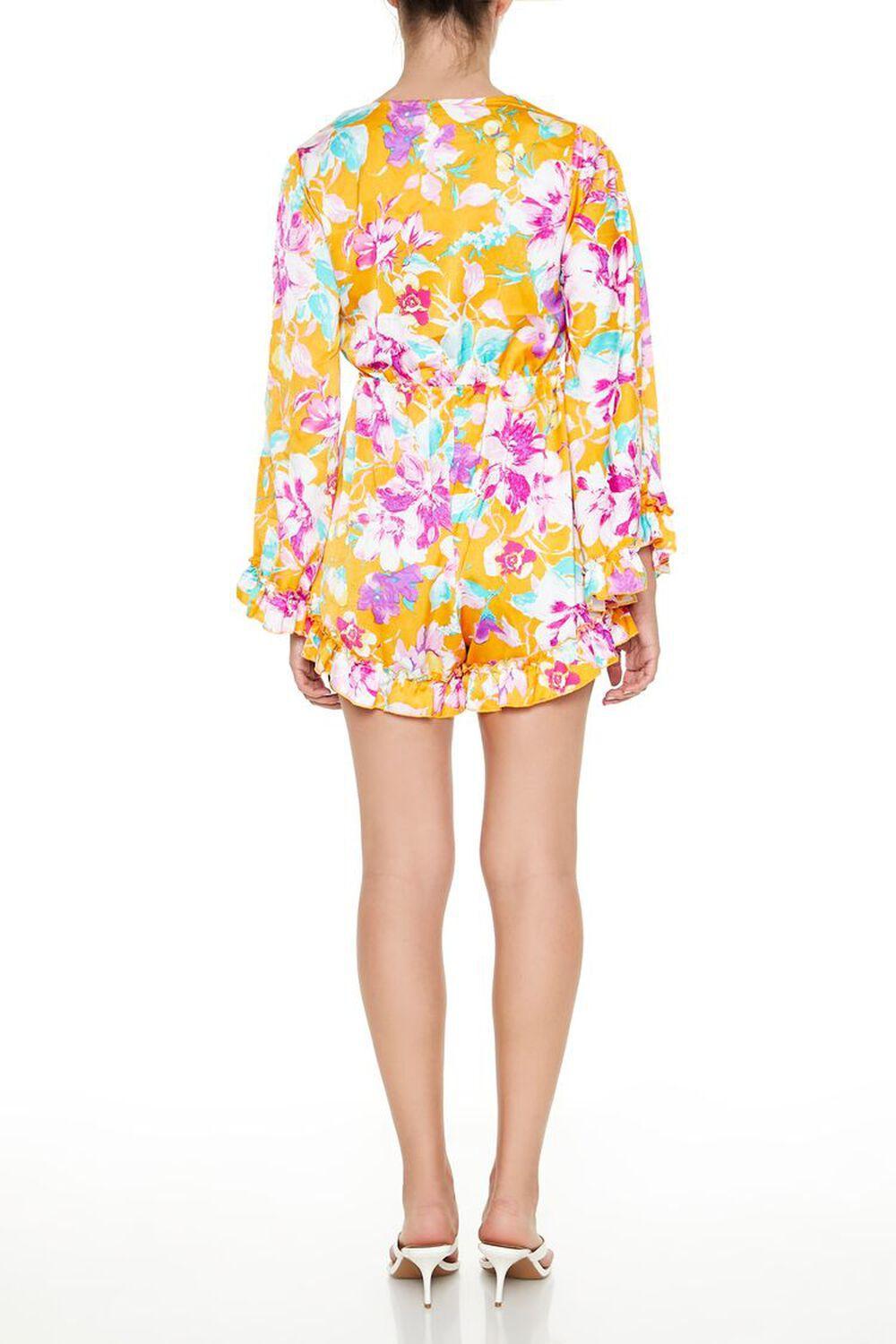 Floral Cutout Tie-Front Romper | Forever 21 Product Image