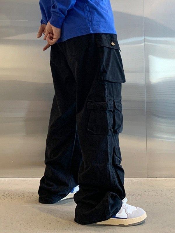 Men's Multi Pockets Loose Cargo Pants Product Image