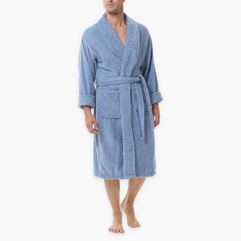 Men's INK+IVY Cotton Terry Robe, Size: XS/Small, Med Blue Product Image