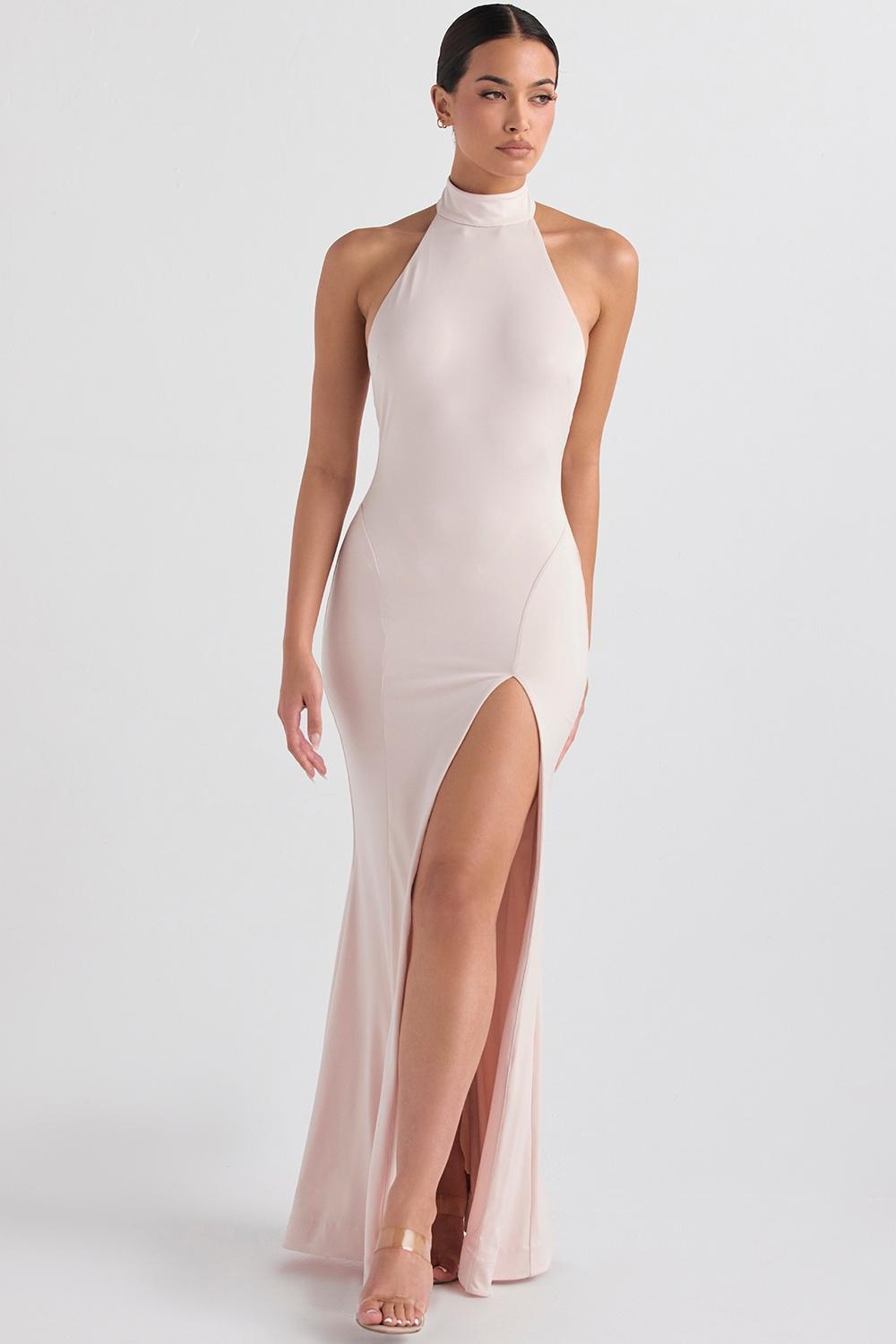 Juliette  blush halter gown Product Image