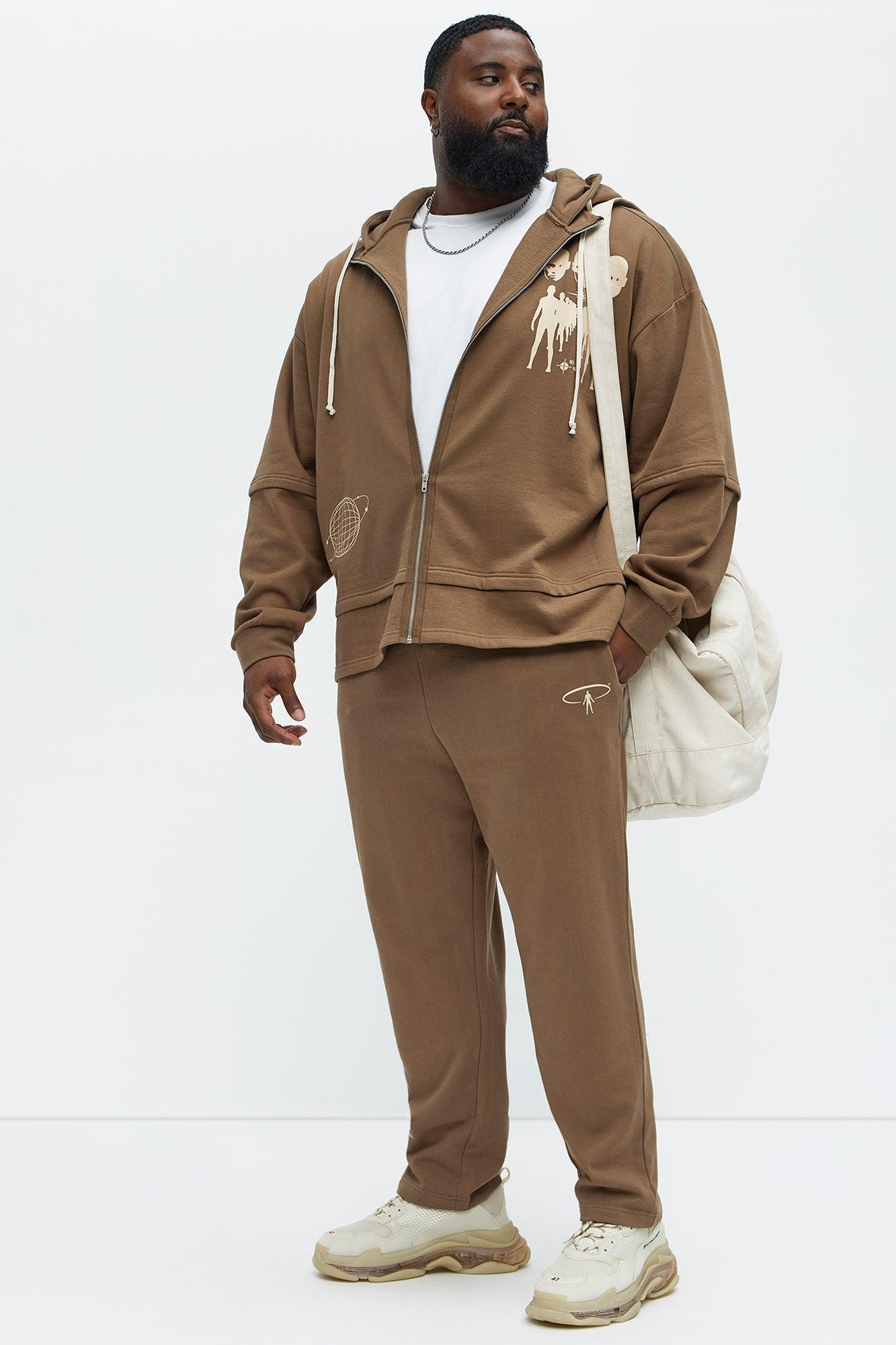 Interstellar Zip Hoodie - Brown Product Image