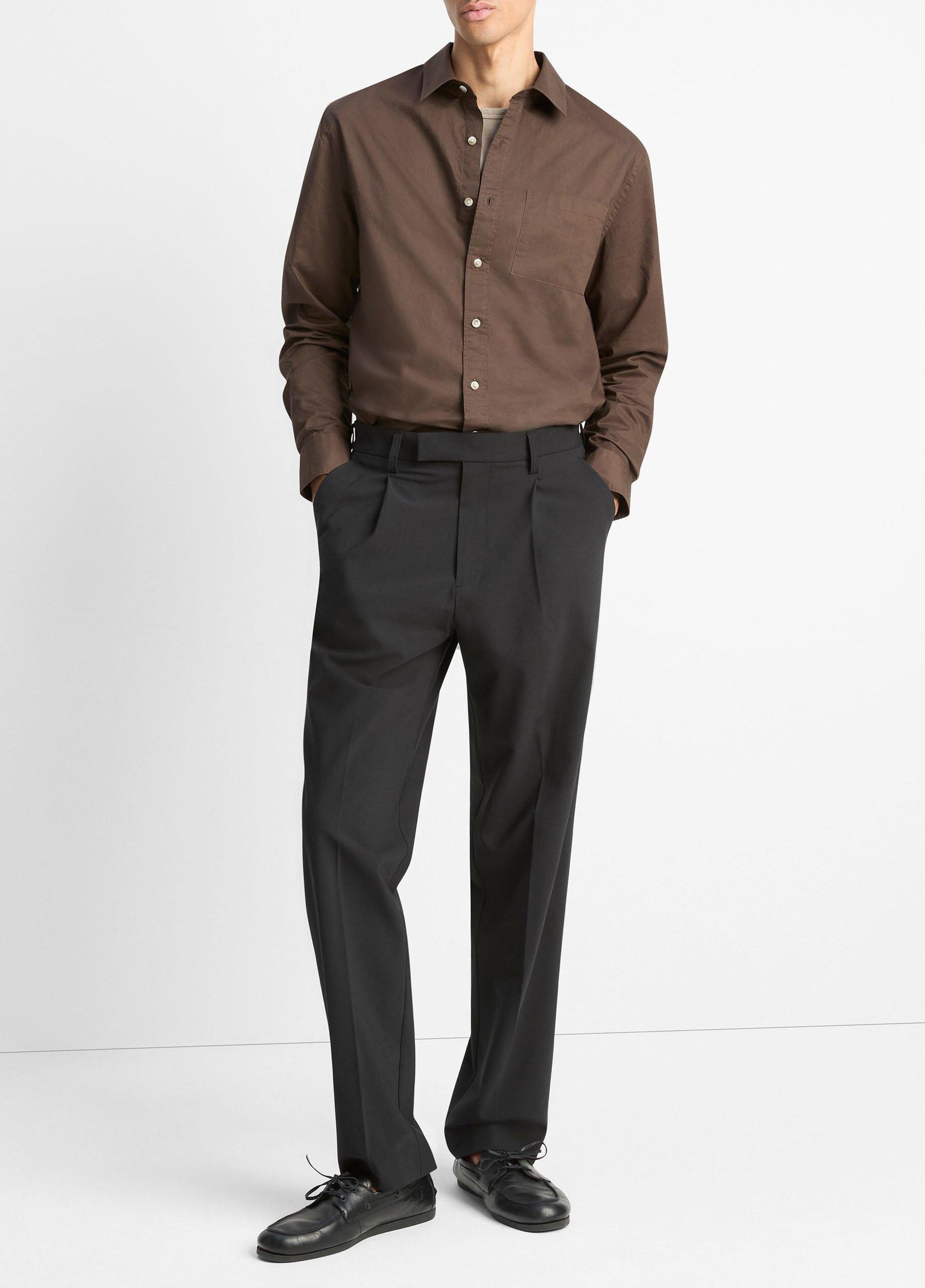 Cotton Poplin Button-Front Shirt Product Image