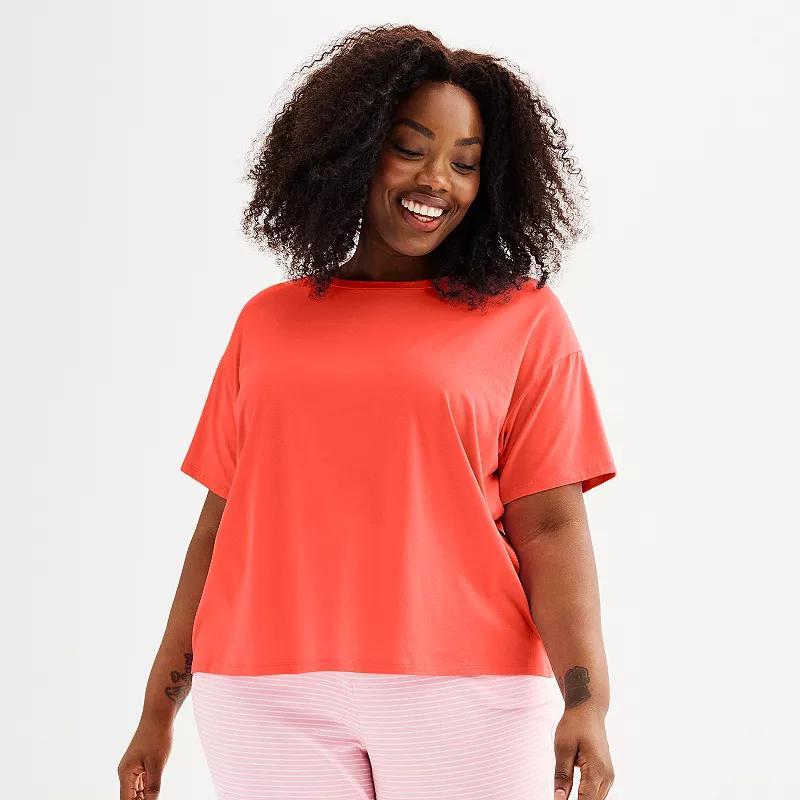 Plus Size Sonoma Goods For Life Cotton Modal Sleep Tee, Womens Product Image