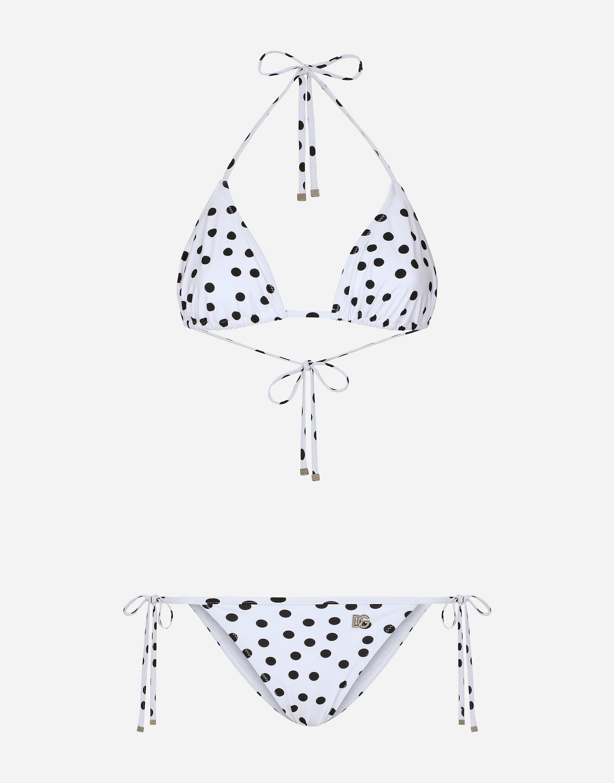 DOLCE & GABBANA Polka Dot-print Triangle-cup Bikini Set In プリ Product Image