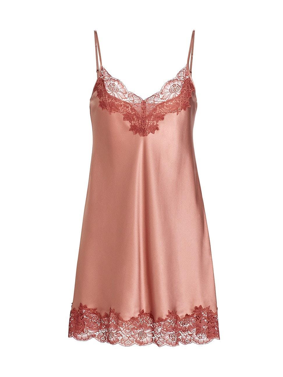 Womens Silk Lace Chemise Product Image