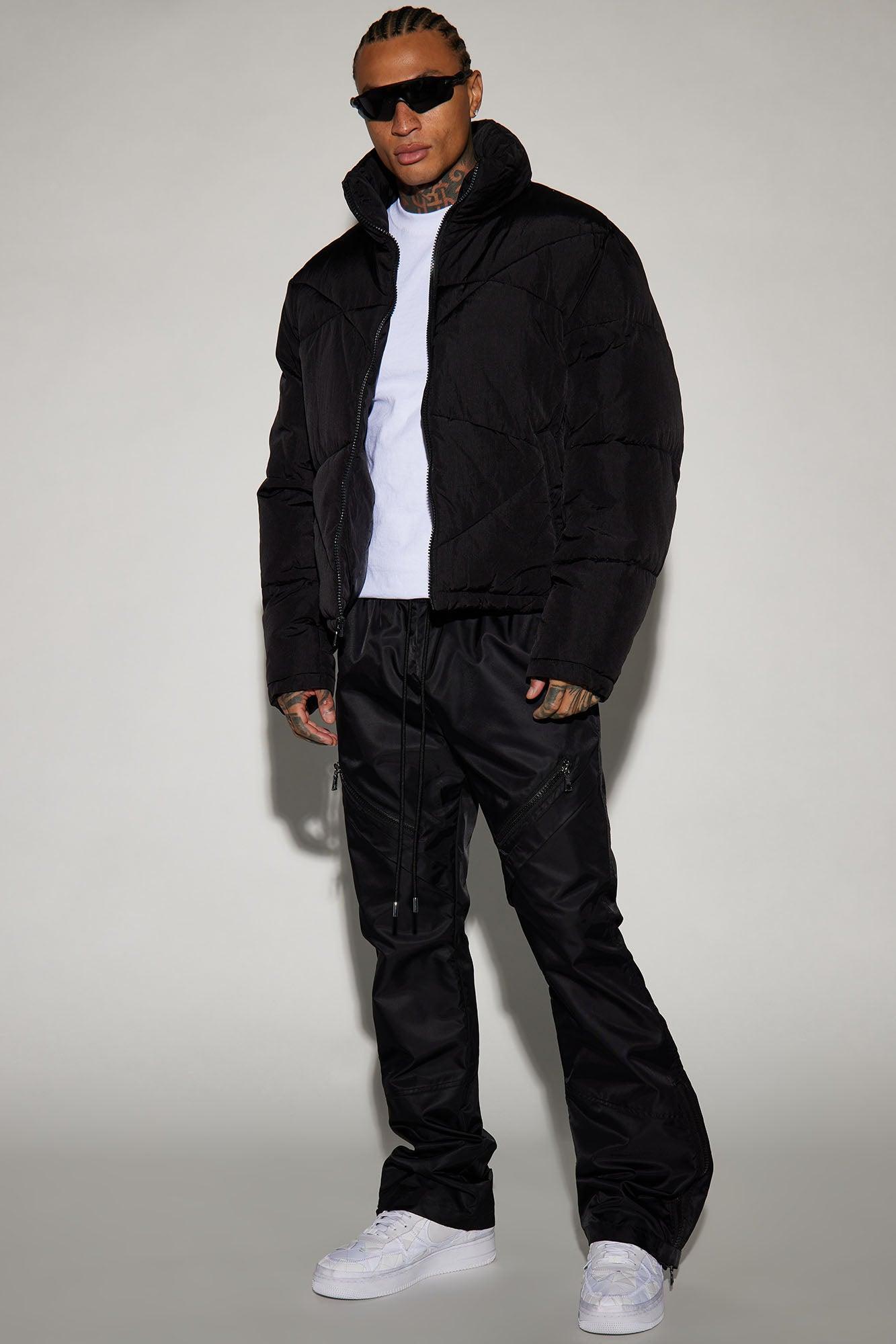 George Quilted Nylon Puffer Jacket - Black Product Image