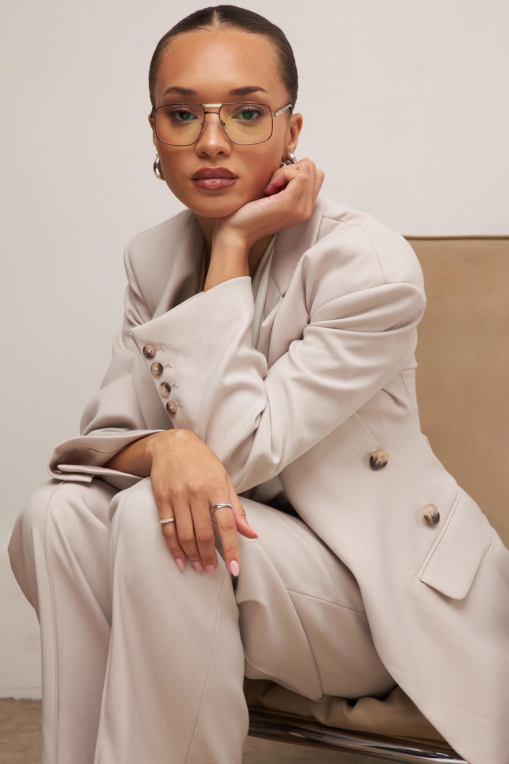 Hudson  beige hourglass blazer Product Image