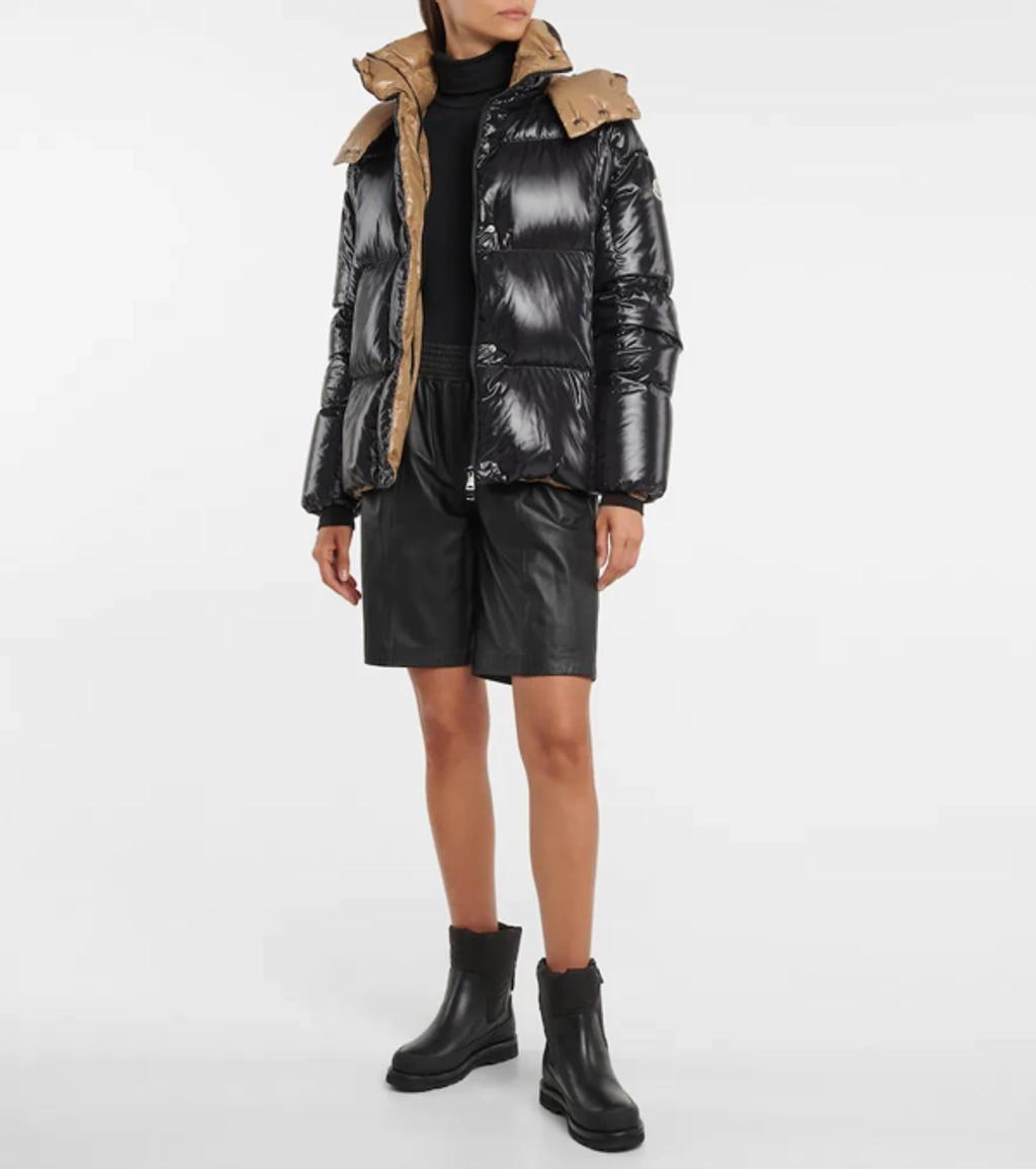 MONCLER Rain Don't Care Paneled Leather And Shell Ankle Boots In Black Product Image