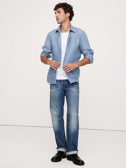 Standard-Fit Linen Shirt Product Image