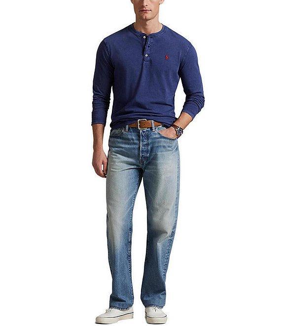 Polo Ralph Lauren Slub Jersey Long Sleeve Henley Shirt Product Image