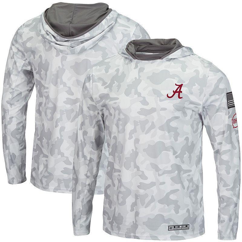 Men's Colosseum Arctic Camo Alabama Crimson Tide OHT Military Appreciation Long Sleeve Hoodie Top, Size: 2XL, Team Product Image