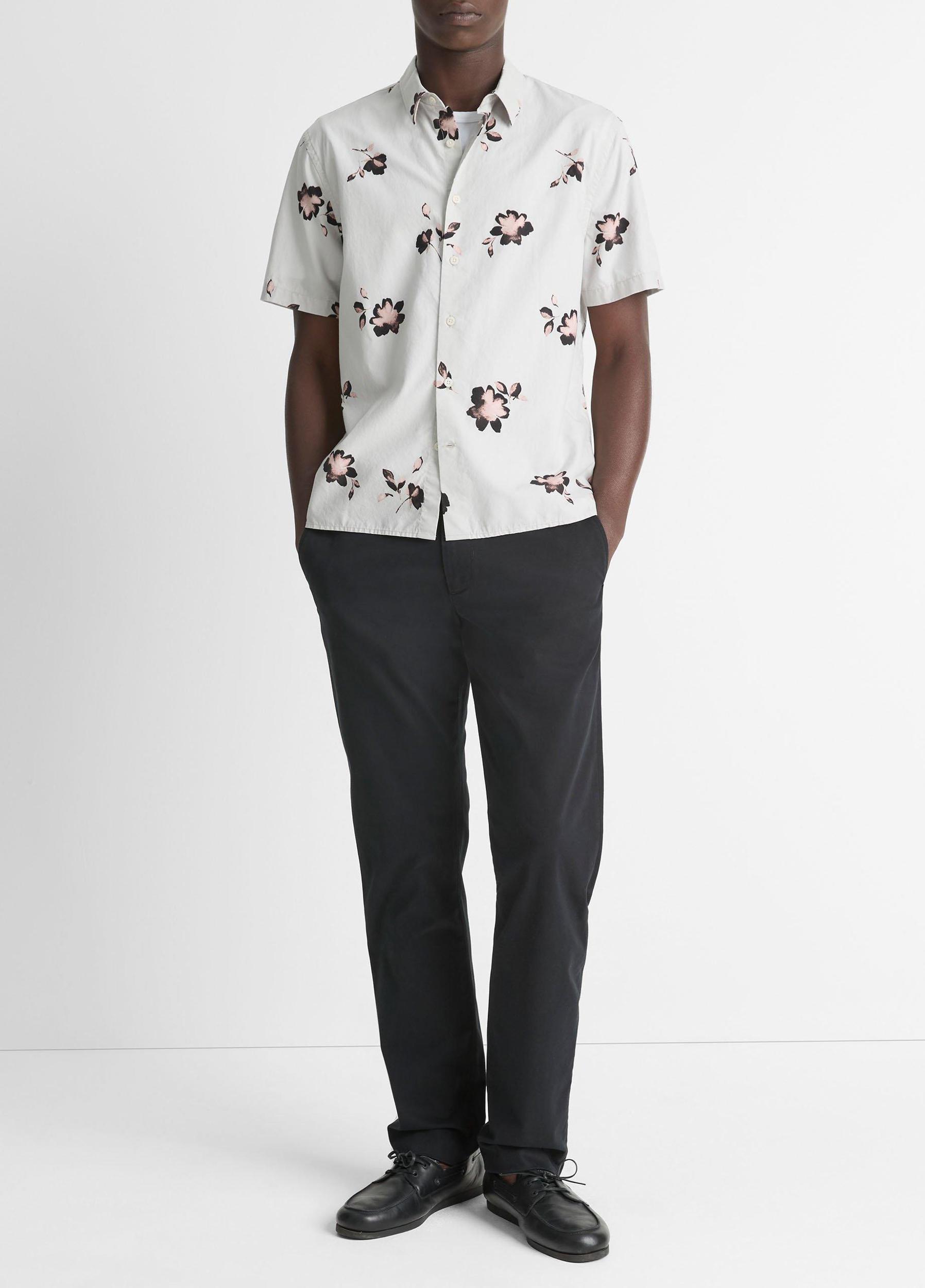 Cascading Floral Short-Sleeve Shirt Product Image