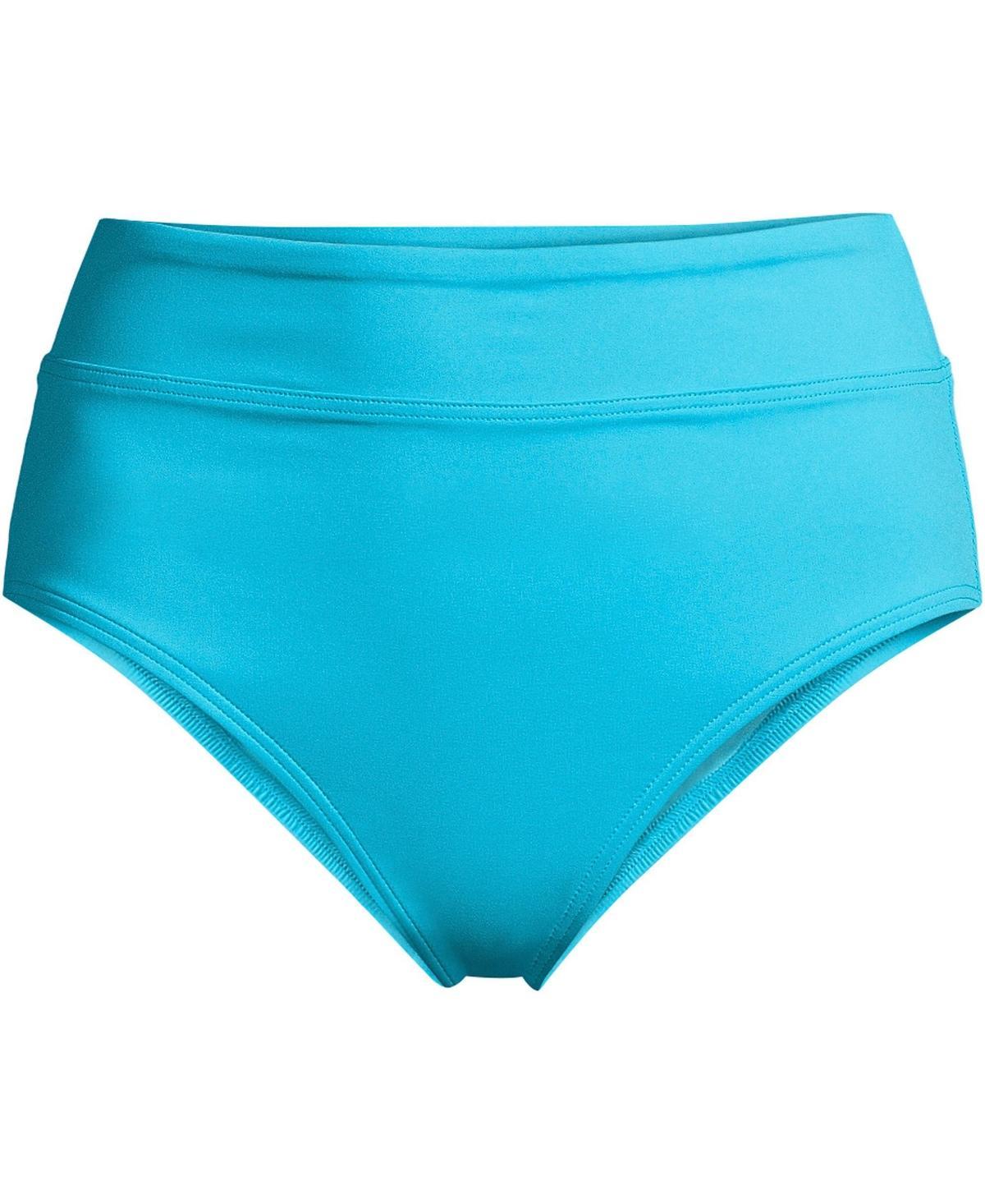 Womens Lands End UPF 50 Swim Briefs Deep Blue Product Image