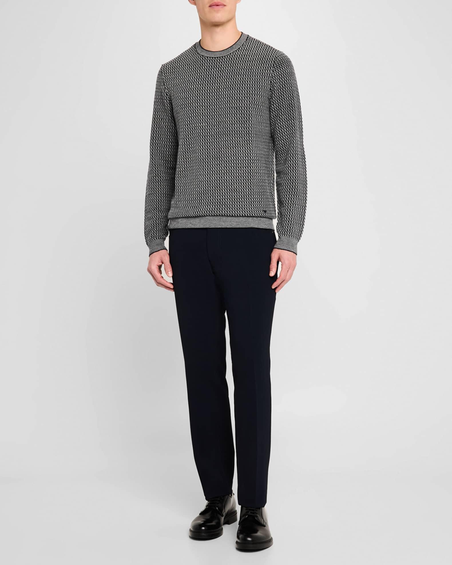 Men's Wool Geometric Crewneck Sweater Product Image