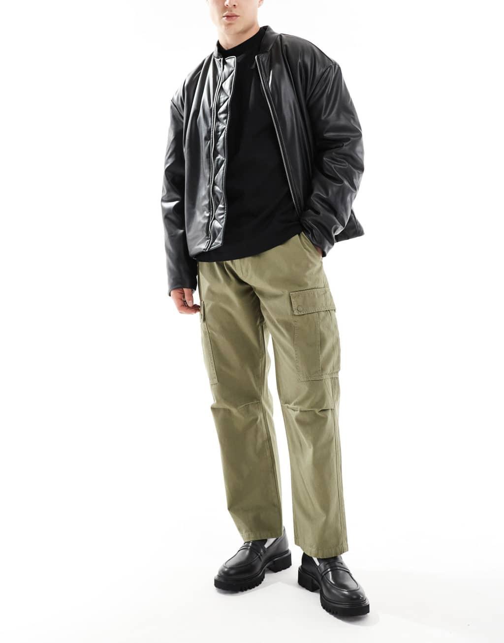 Scalpers icon gannet cargo pants in khaki Product Image