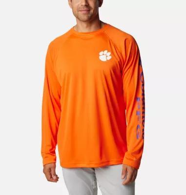 Columbia Mens Collegiate PFG Terminal Tackle Long Sleeve Shirt - Clemson- Product Image