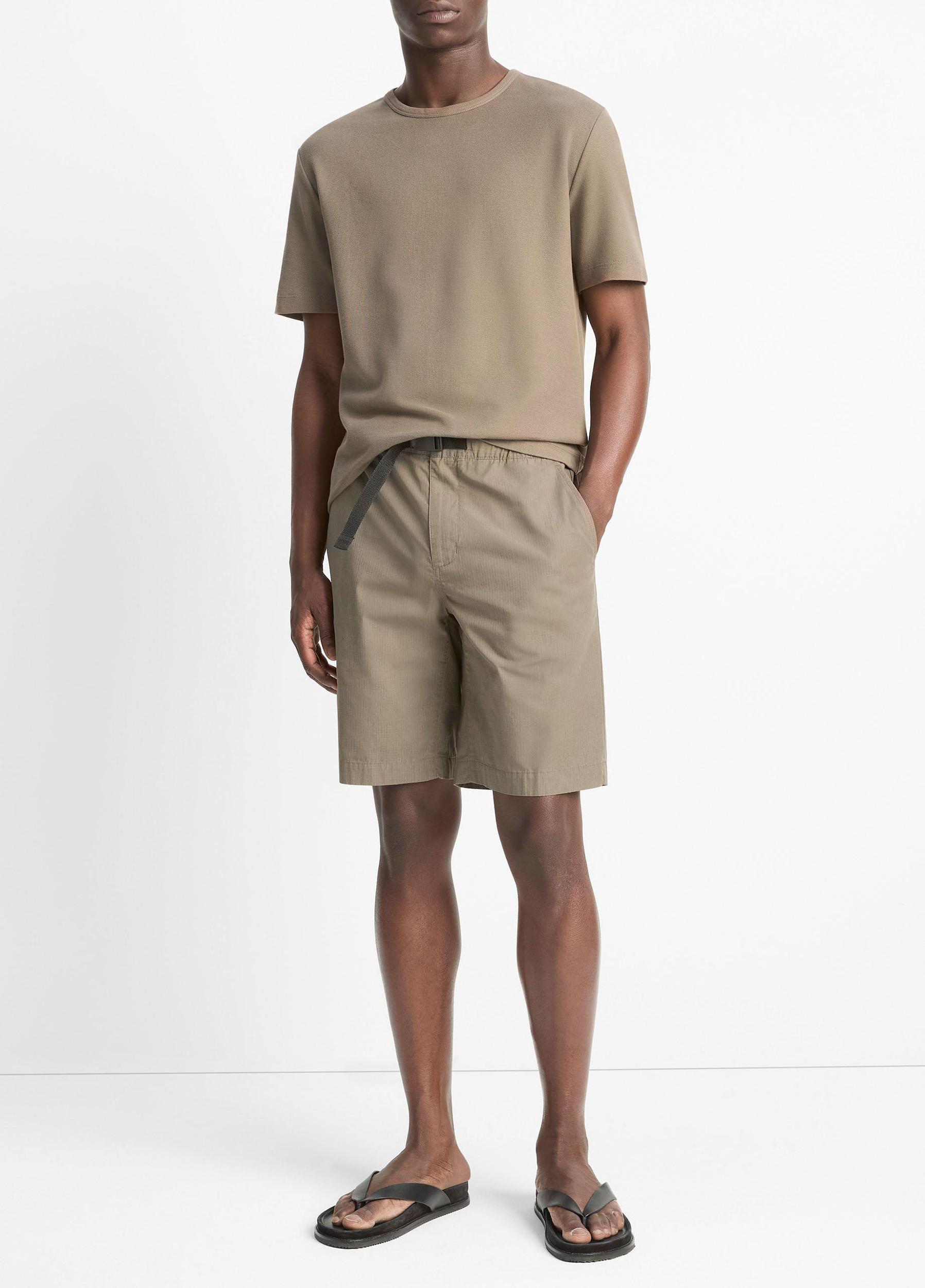 Italian Cotton Ripstop Belted Short Product Image