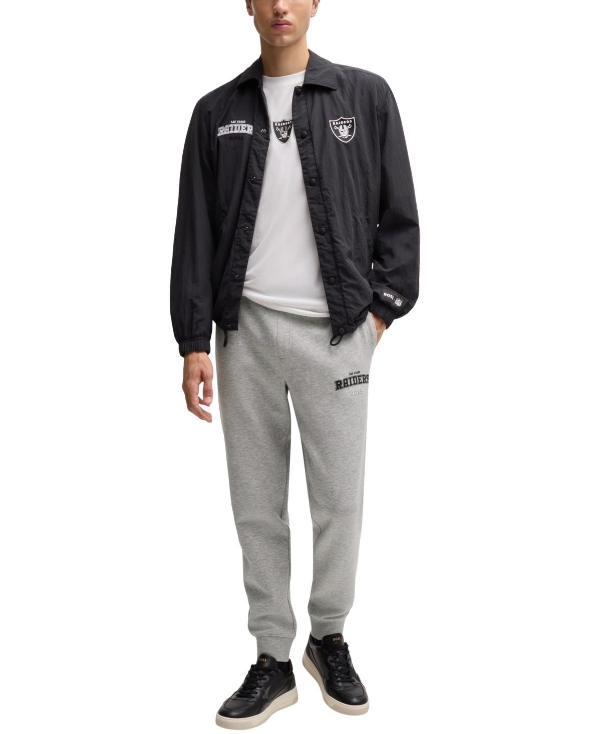 Boss X Nfl Men's Signature-tape Tracksuit Bottoms In Commanders Grey Product Image