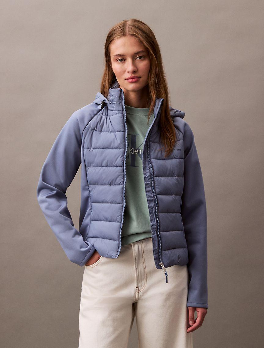 Mixed Media Puffer Jacket Product Image