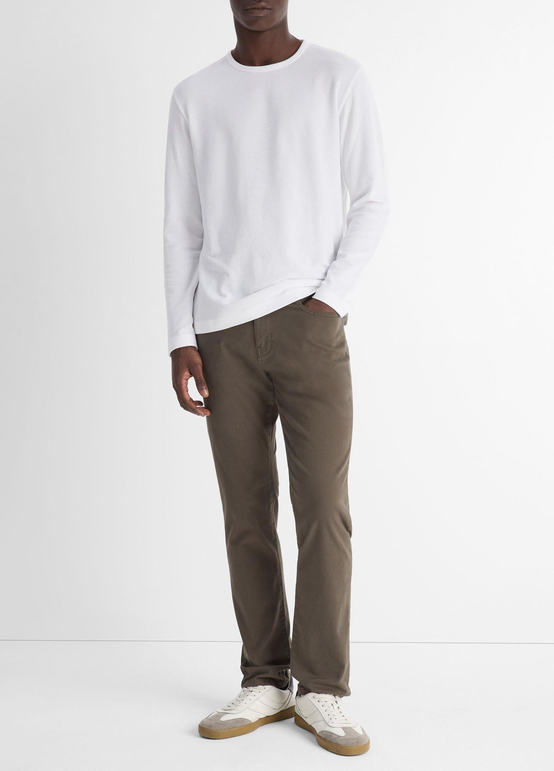 Pima Cotton Piqué Long-Sleeve T-Shirt Product Image