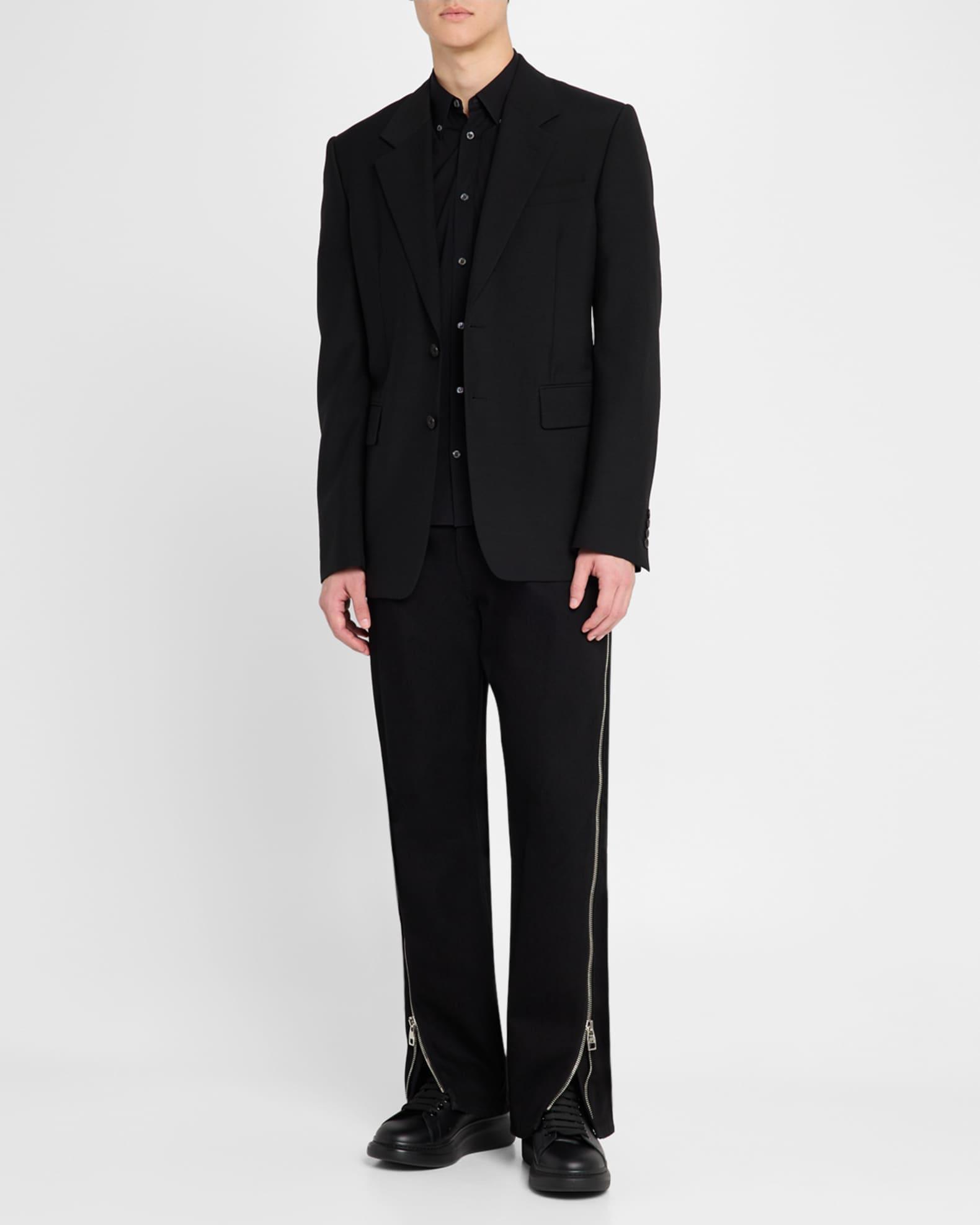 Men's Leather and Python Oversized Sneakers Product Image