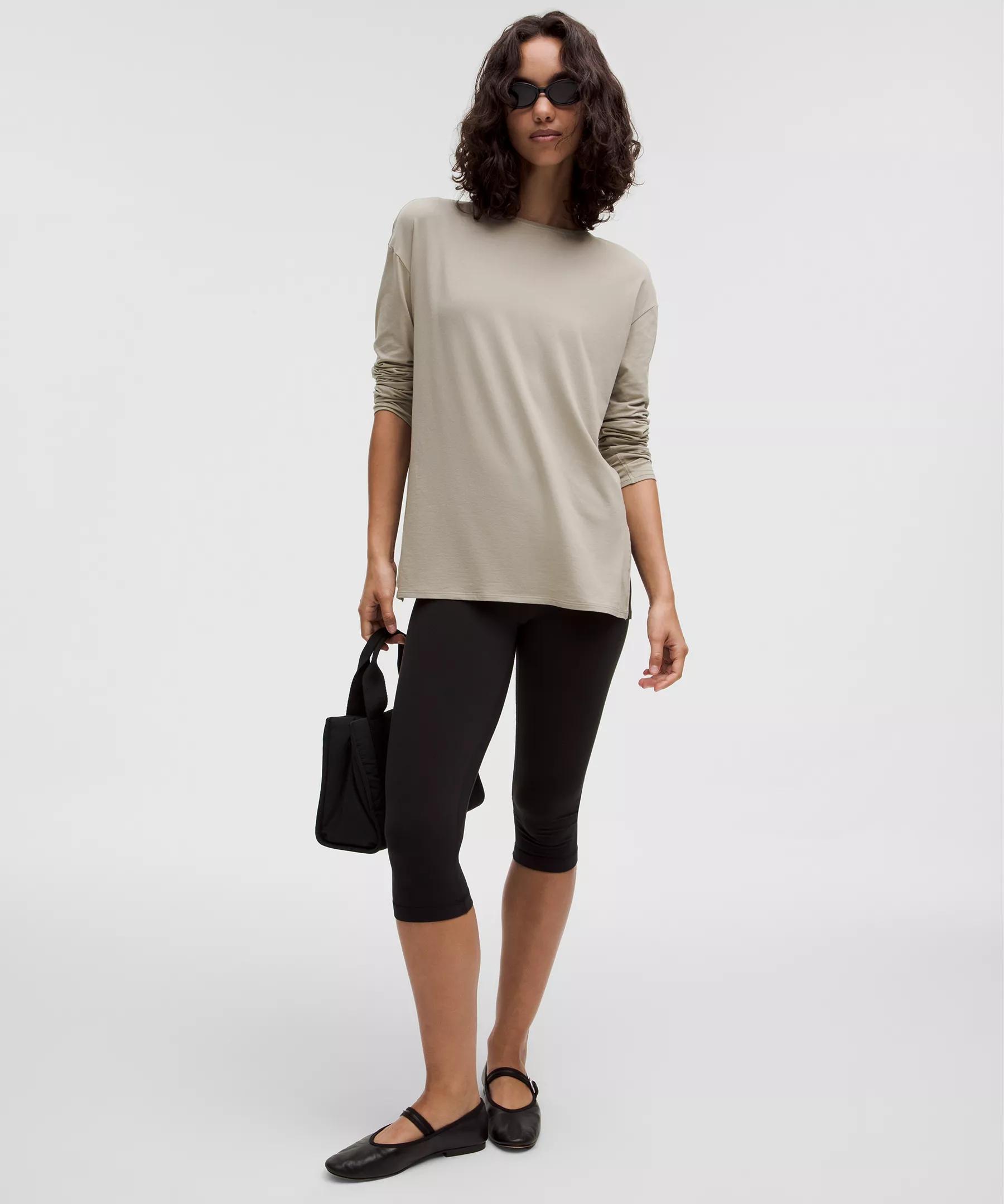 Relaxed-Fit Boatneck Long-Sleeve Shirt Product Image