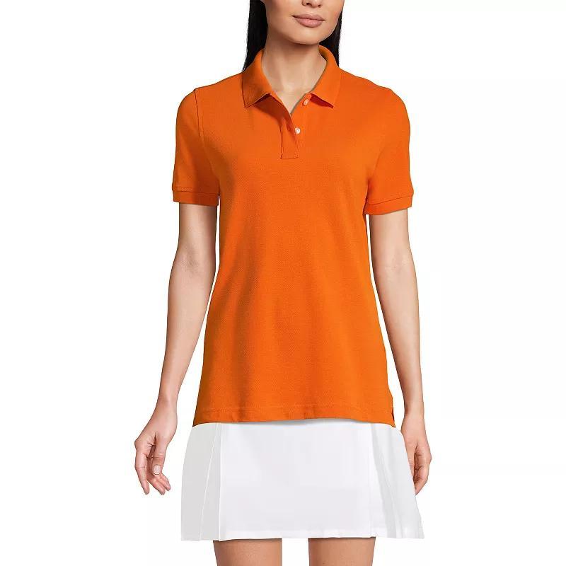 Women's Lands' End School Uniform Short Sleeve Mesh Polo Shirt, Size: Small, Red Product Image