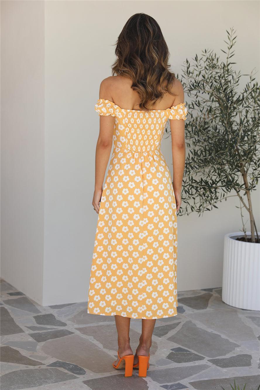 Embrace It All Midi Dress Yellow Product Image