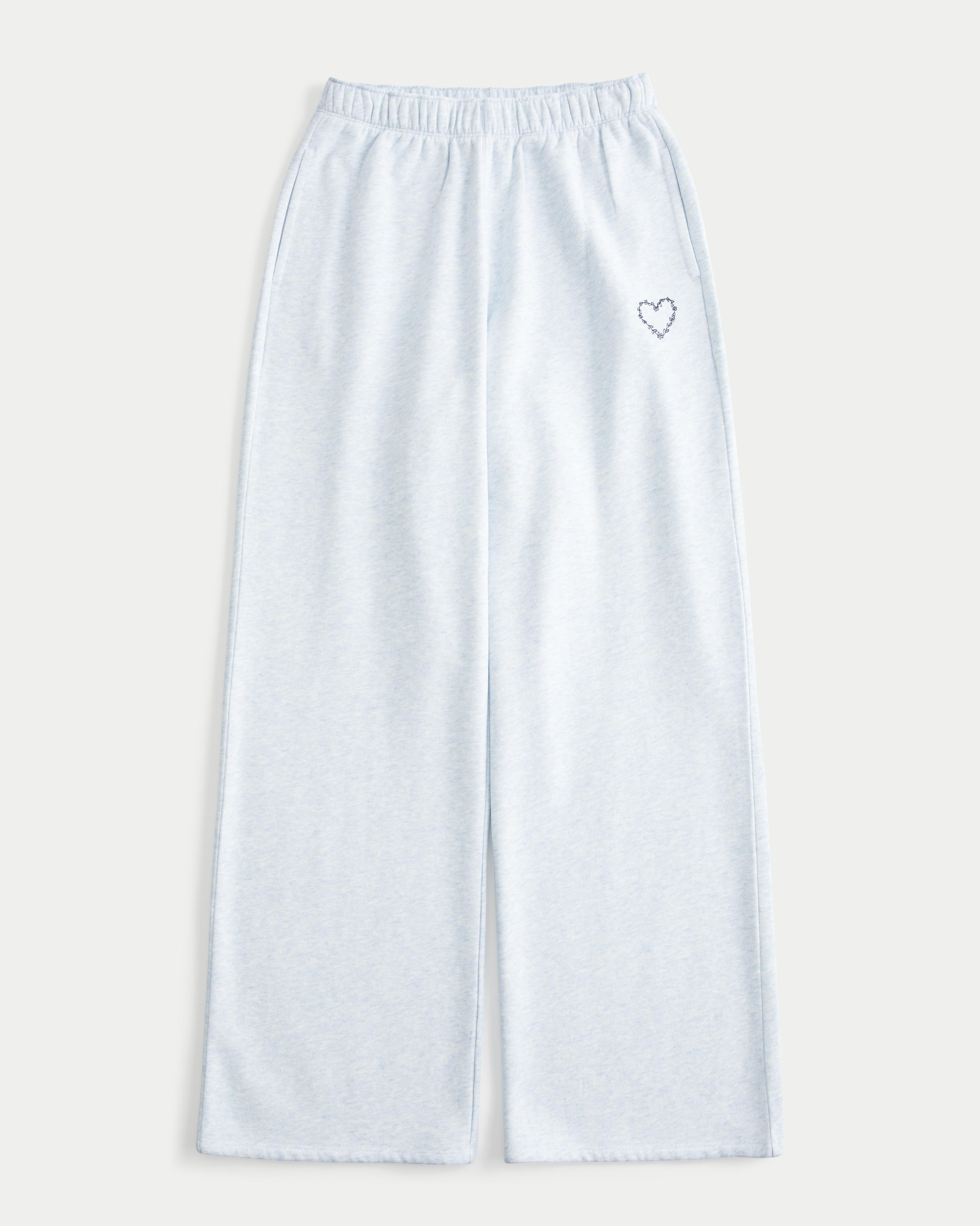 Heart Graphic Wide-Leg Sweatpants Product Image