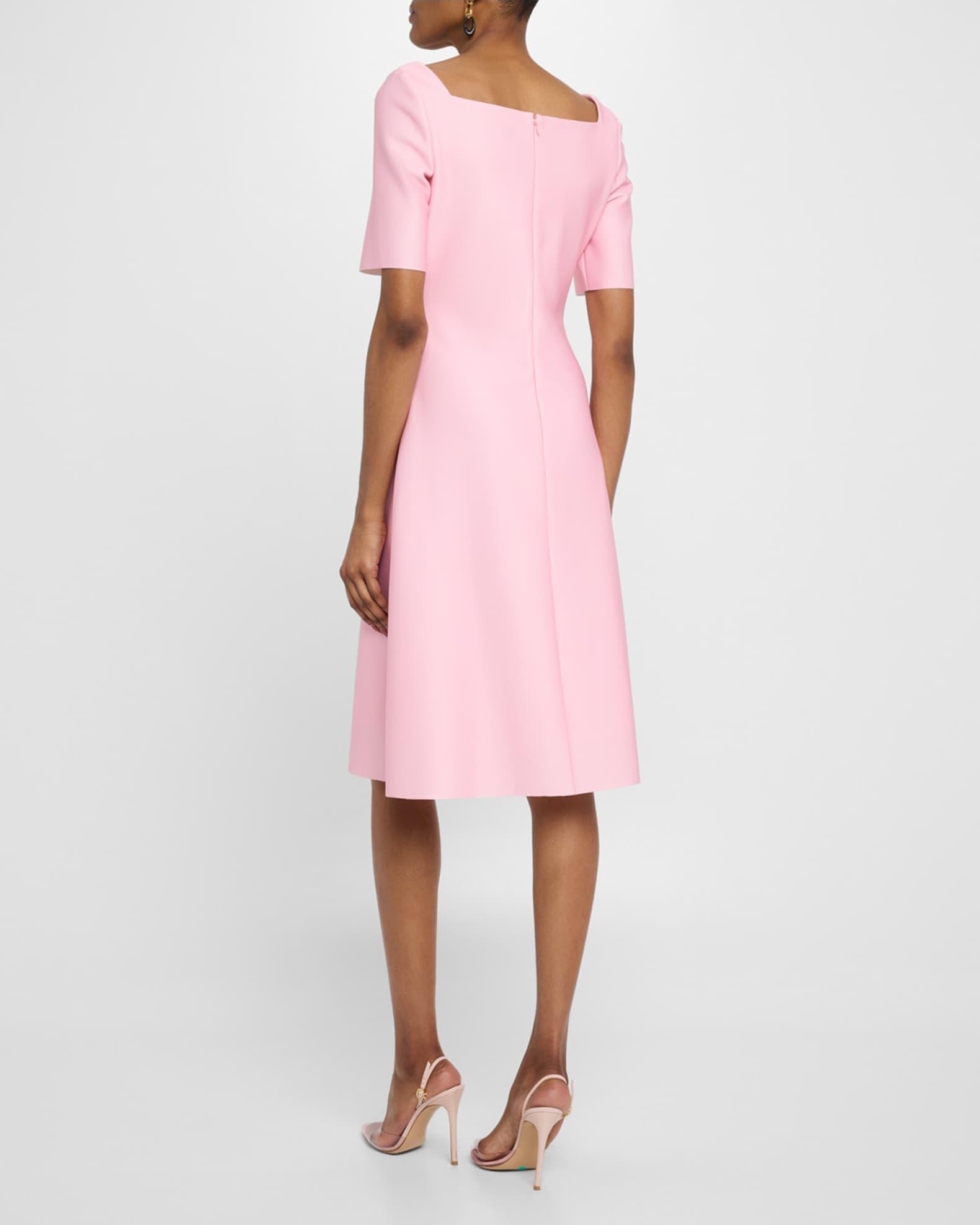 Floral-Print Scuba Midi Dress Product Image