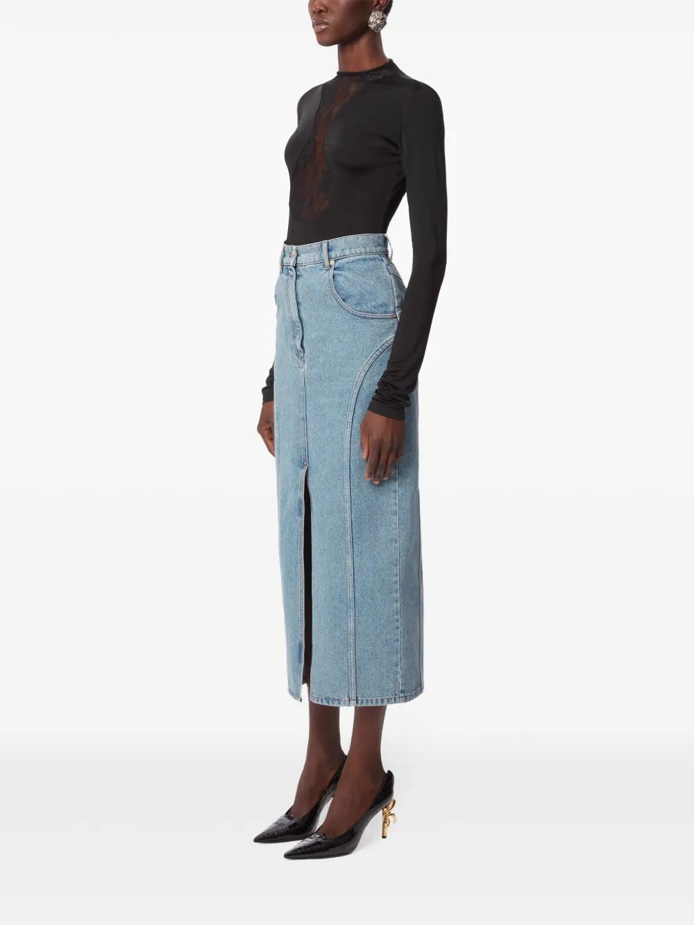 Long Denim Skirt Product Image