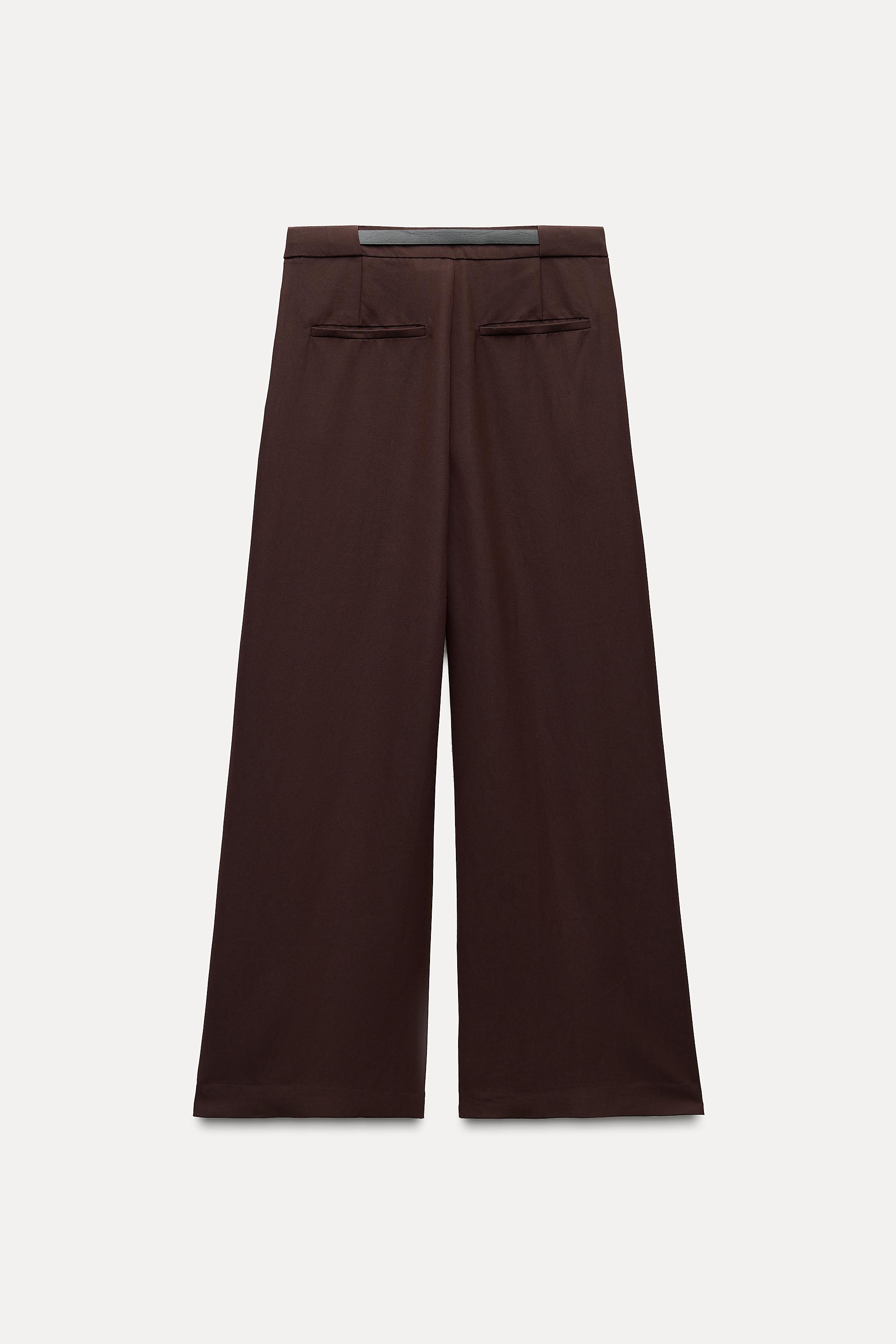 PLEATED PANTS WITH BELT Product Image