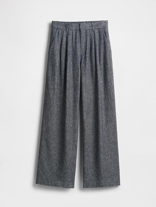 365 High Rise Linen-Blend Trousers Product Image