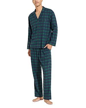 Mens Long Flannel Pajama Set Product Image