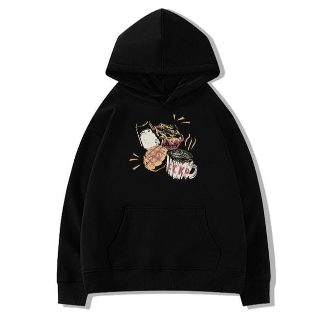 Graphic Print Oversized Hoodie Product Image