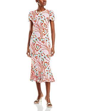 Rhode Lulani Floral Print Midi Dress Product Image