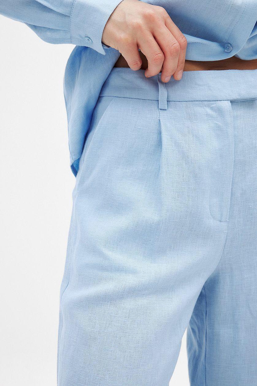 Linen Wide Leg Pants Product Image