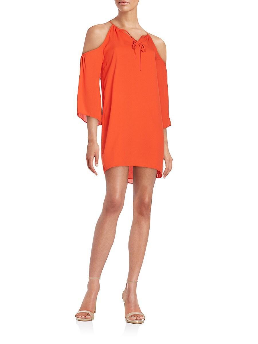 Womens ALEXIA ADMOR Deep V-Draped Mini Dress Product Image