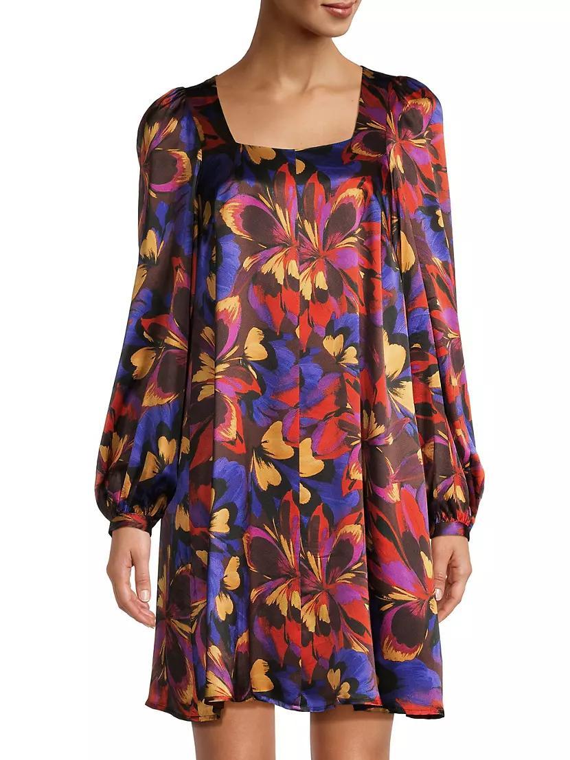 Eclipse Floral Silk Minidress Product Image