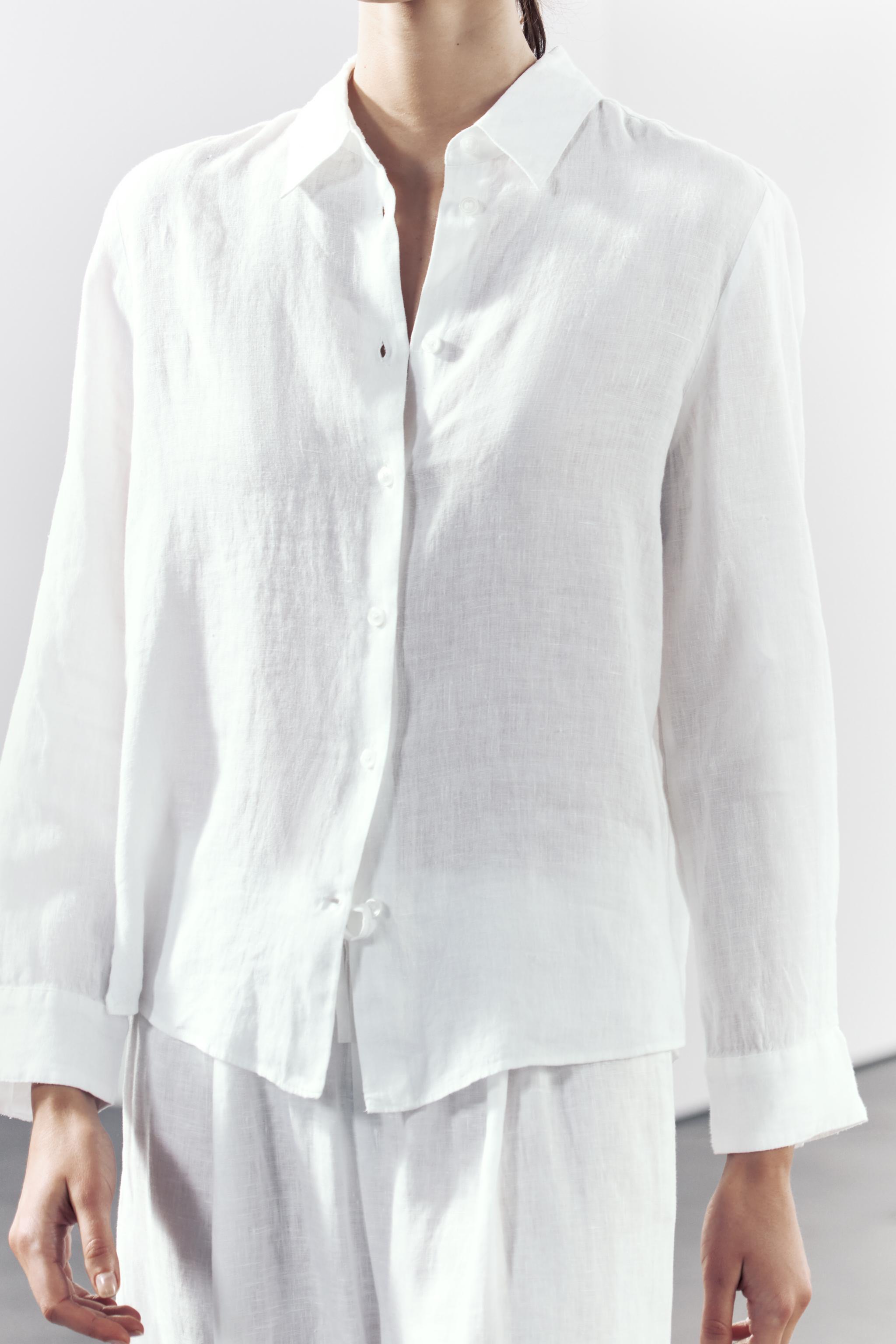 100% LINEN SHIRT ZW COLLECTION Product Image