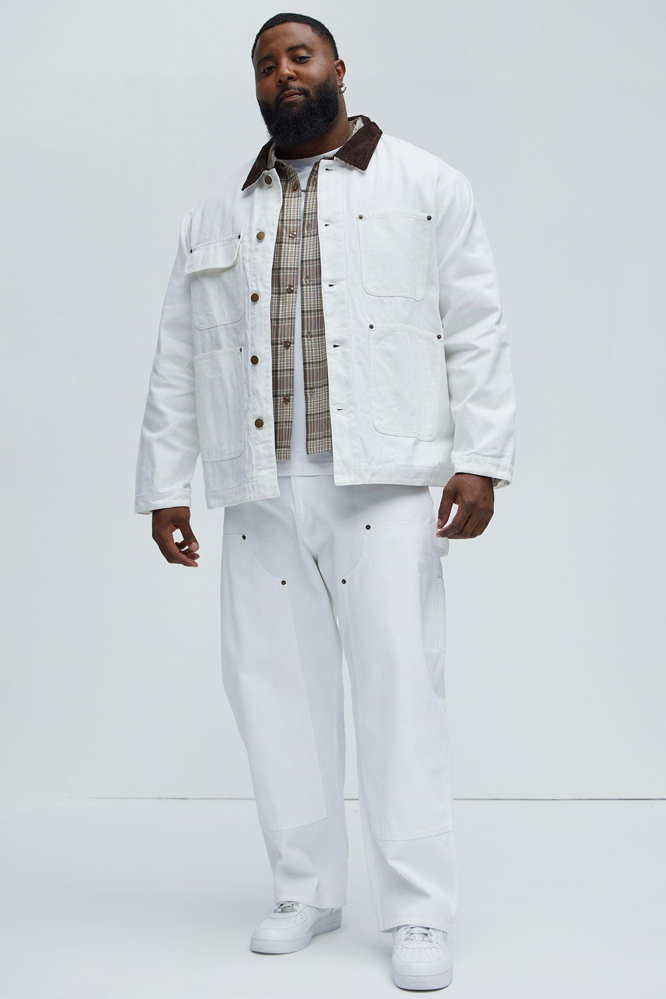 Alexander Utility Canvas Chore Jacket - White Product Image