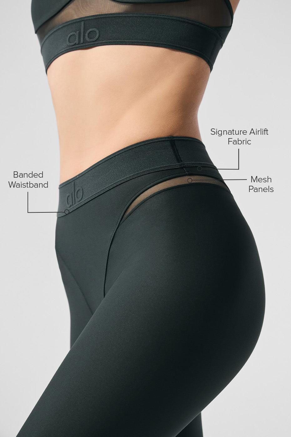 Airlift High-Waist 7/8 Rebel Legging - Charcoal Green Product Image