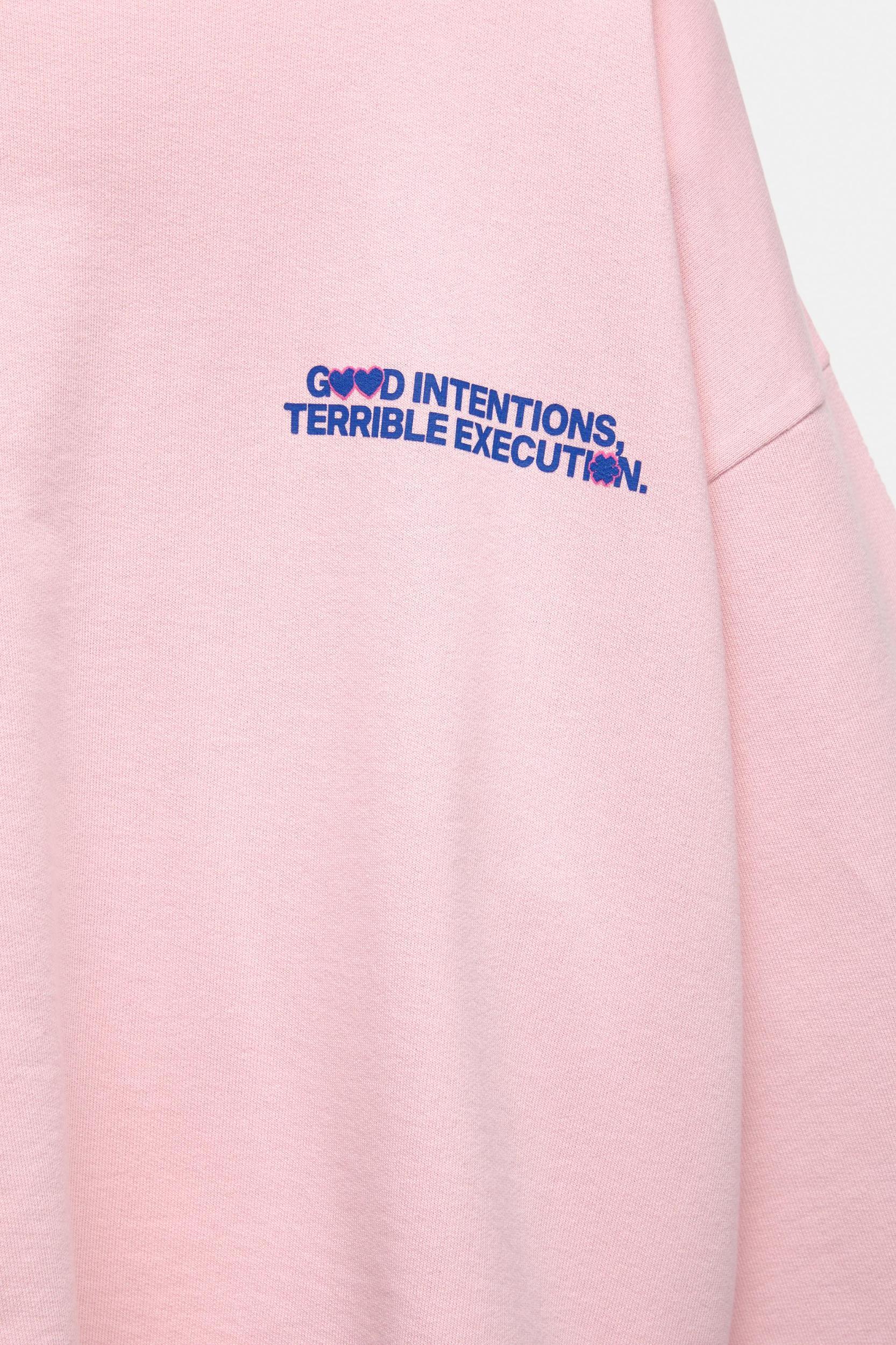 Pink sweatshirt with slogan Product Image