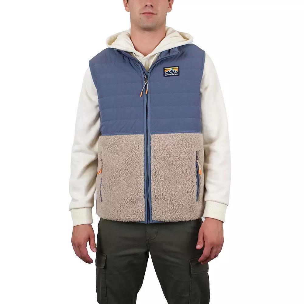 Men's Mountain and Isles Zip Front Vest, Size: Medium, Teak Silver Blue Product Image