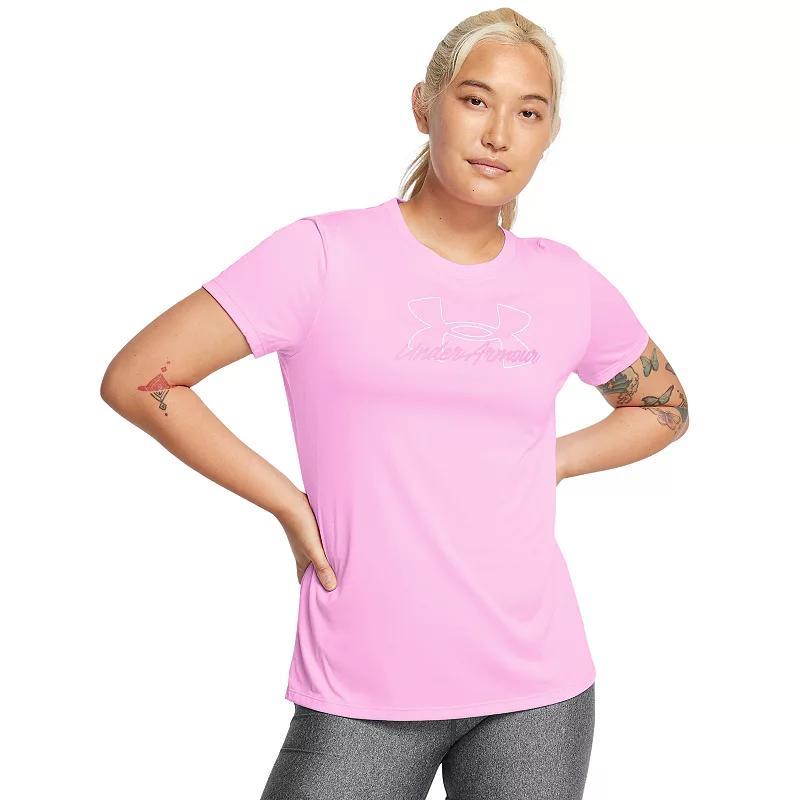 Womens Under Armour Tech Script Short Sleeve Tee Product Image