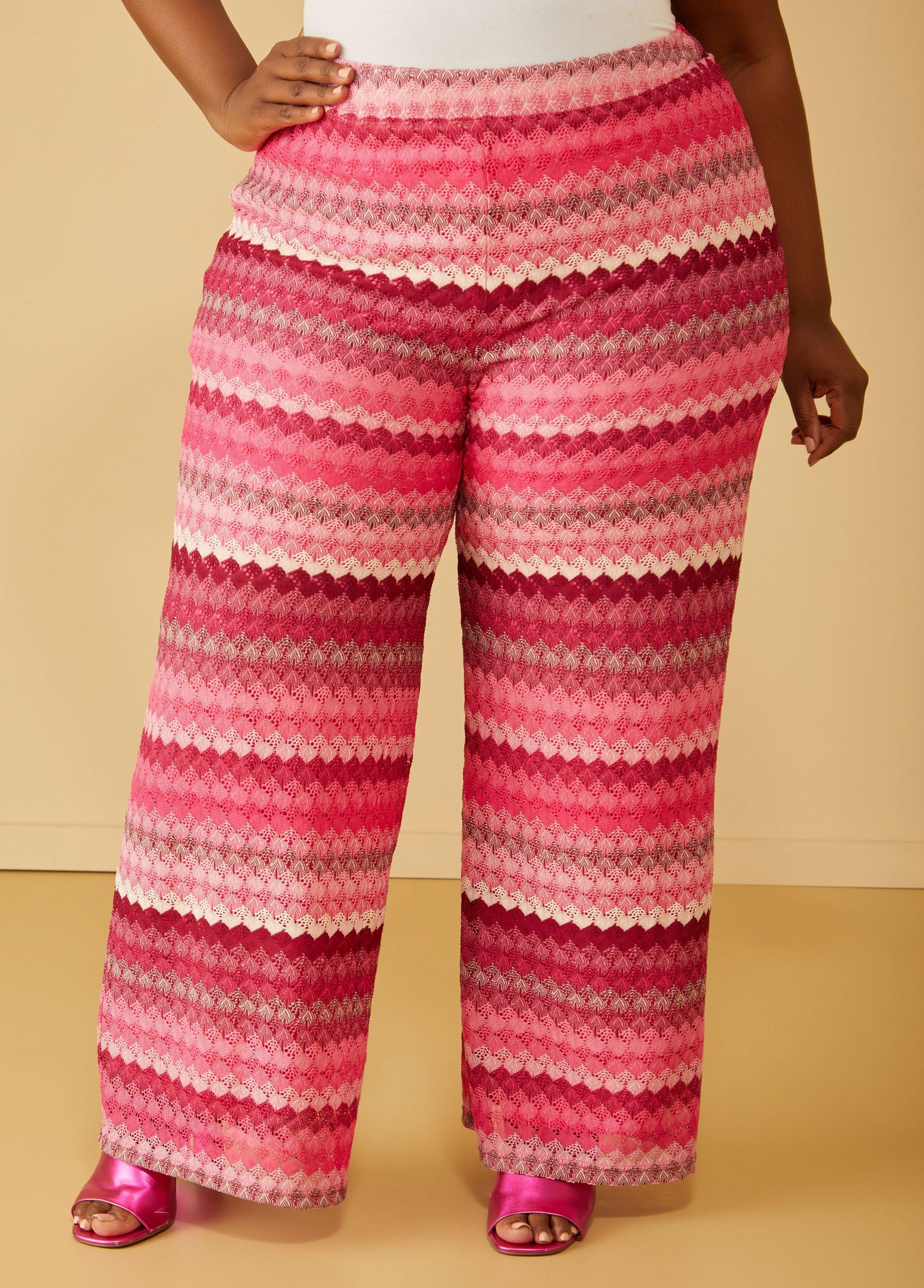 Plus Size Crochet Wide Leg Pants Ashley Stewart Product Image