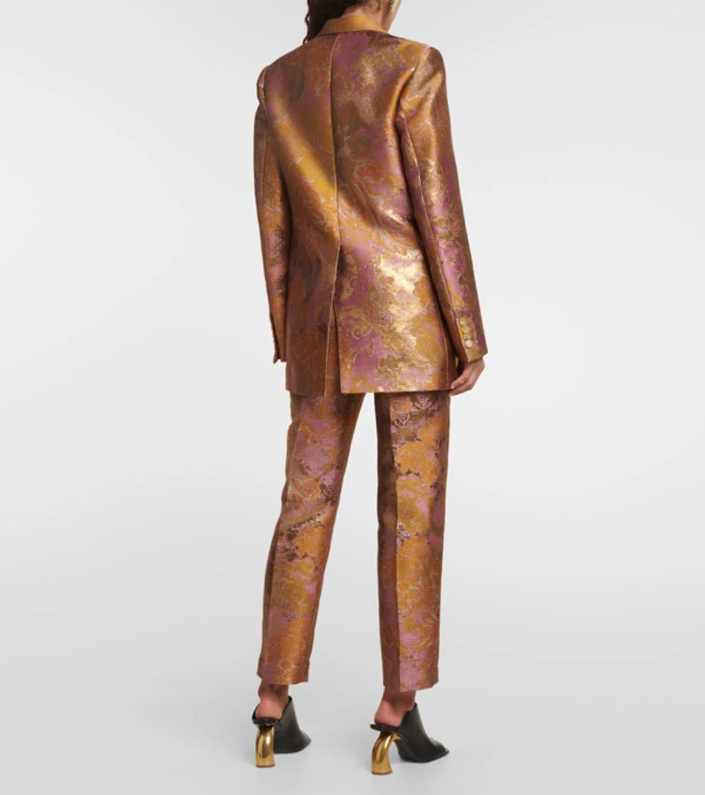 Printed Metallic Blazer In Multicolor Product Image