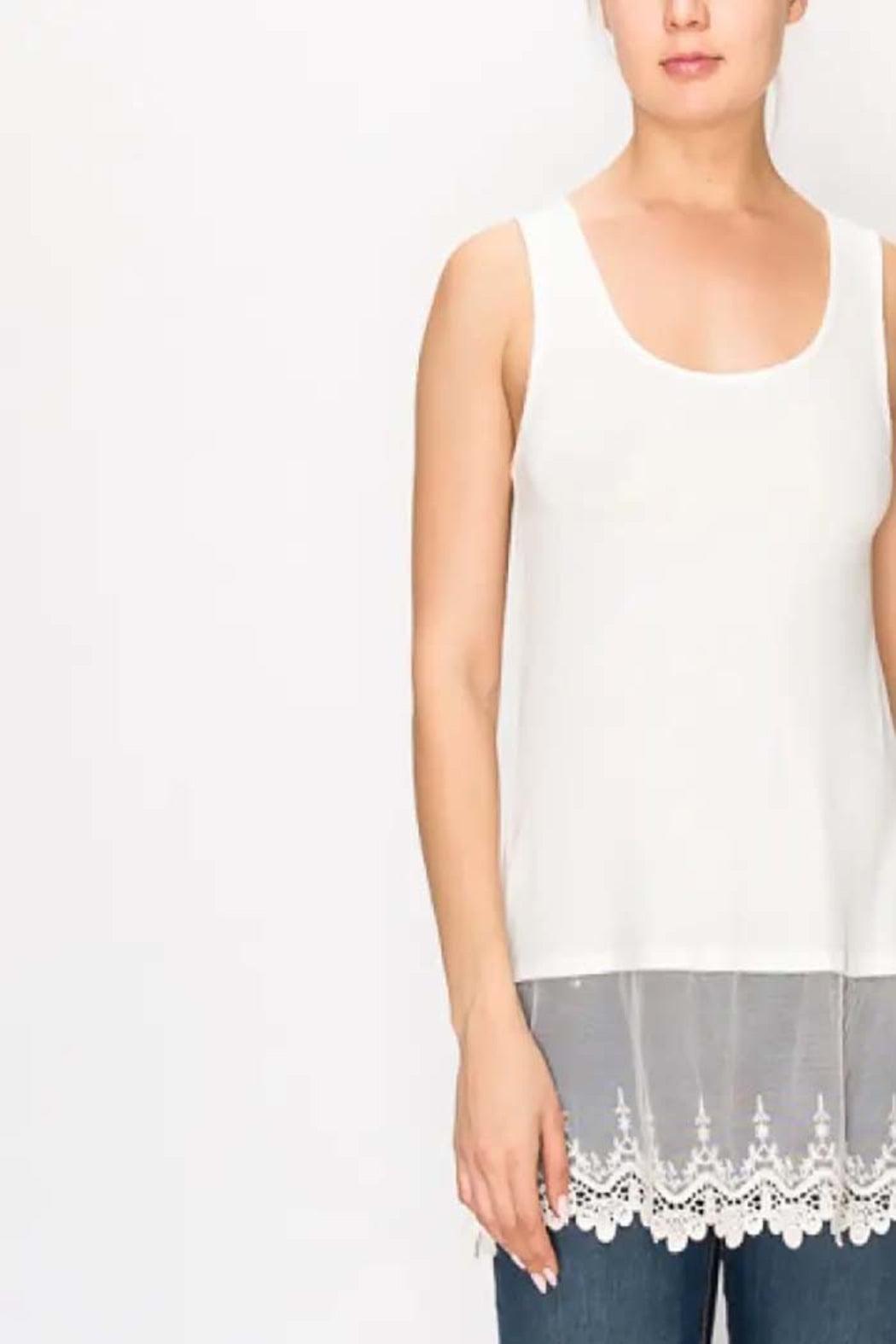 Tank Top With Lace Layer Product Image