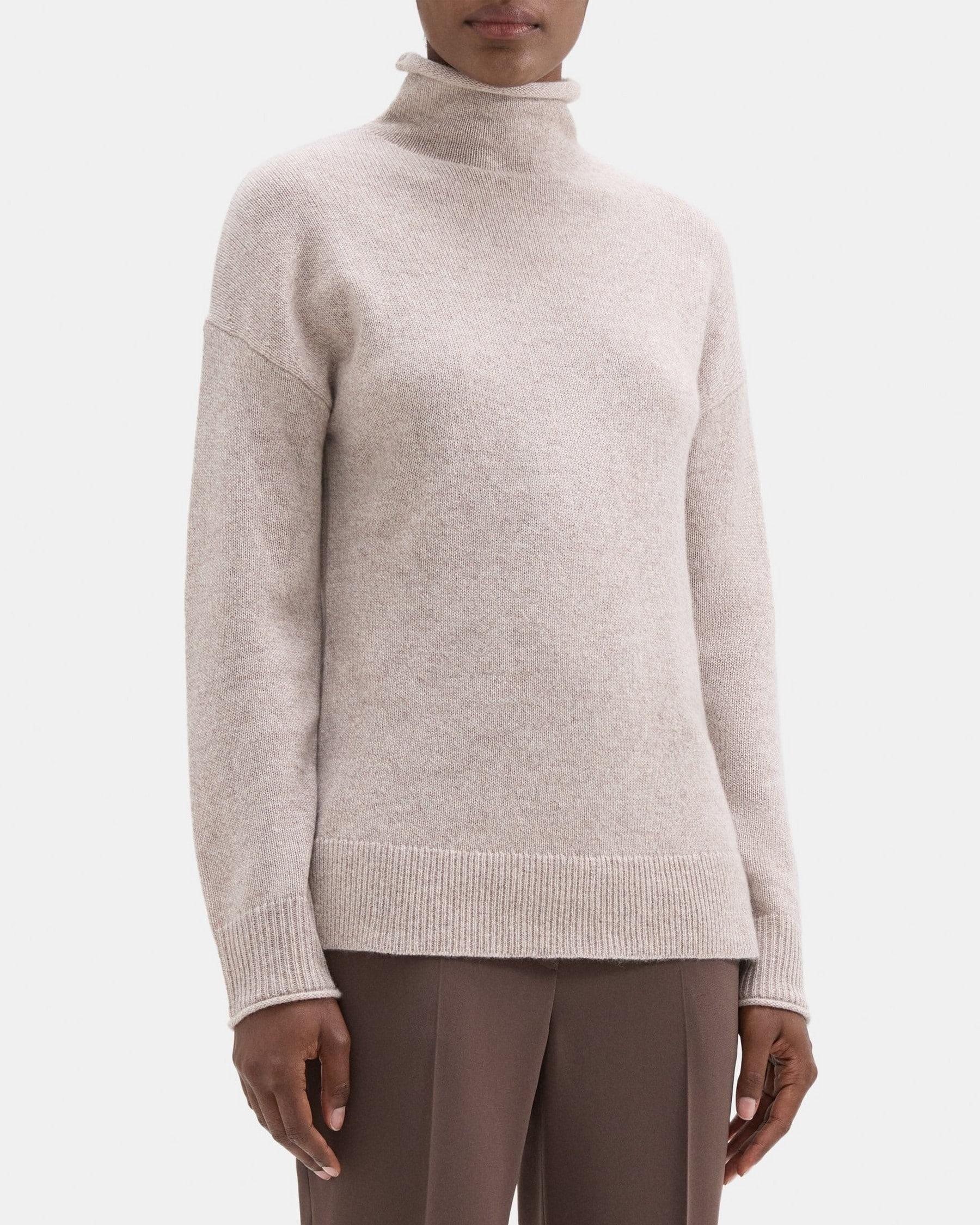 Slouchy Turtleneck Sweater in Cashmere Product Image